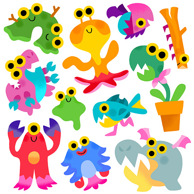 late night monster doodle animals cute doodle illustration kidlit monsters