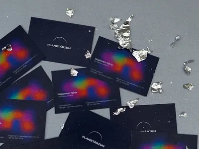 Business Cards from the identity of Planetarium Budapest branding business card cloud design identity identity design logo museum nebula planet planetarium space stars typography