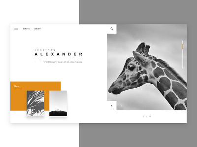 Photography Porfolio Design adobexd design grey minimal photography photography portfolio simplicity typography ui ux web webdesign website