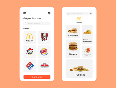 Food Delivery app adobe xd app application clean concept creative design figma food mobile modern sketch ui user experience user interface ux