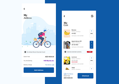 Add to cart - add address add to cart app concept cart checkout page shoping sketch ui ux