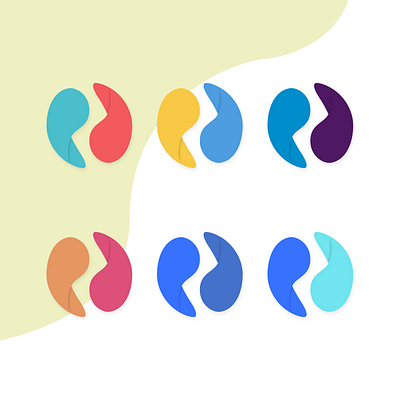 Double P logos colors graphic design identity logo round