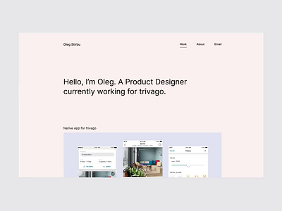 Portfolio 2019 animation clean interaction minimal modern motion portfolio product travel ui ux video web webdesign website