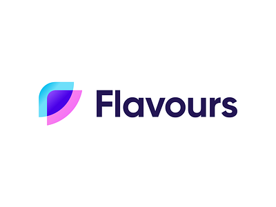 Flavours - Logo Design Color Variation (for sale) app abstract code branding colors developer stack f letter f logo flavours for sale unused buy gradient icon identity letter logo logo design logo designer logo maker logotype media tech digital symbol technology