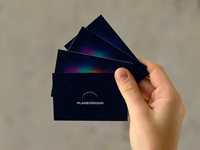 Business Cards from the identity of Planetarium Budapest business card cloud identity identity design logo museum nebula planet planetarium space stars typography