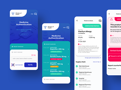 Medicine Authentication App app concept medicine medicine app mobile ui ux wireframe