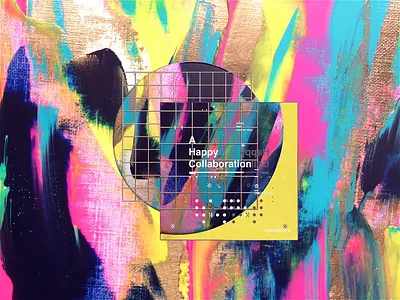 A Happy Collaboration c4dr20 ui cinema4d clean color interaction interactive minimal motion octane paint uidesign uidesigner ux web design website