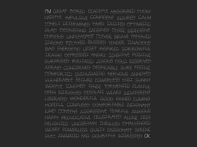 I'm OK art art print concept art conceptual design emotions feelings fun funny gray minimal ok t shirt tee typography typography art