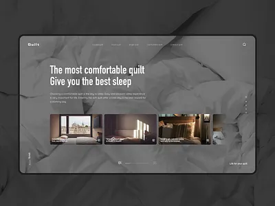 Your bedroom (dark) typography ui uiux web
