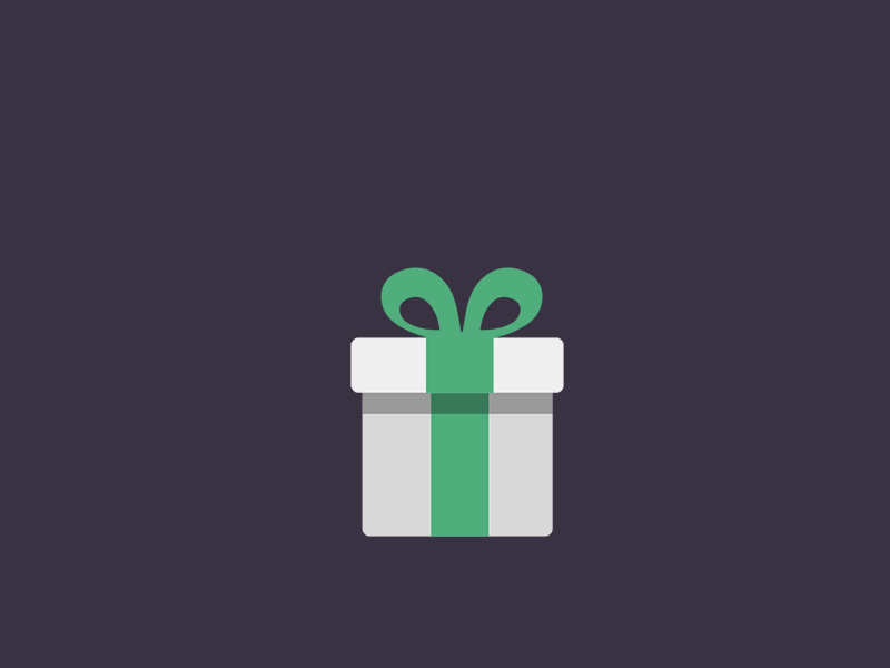 Gift Box animation dribbble flat illustration vector