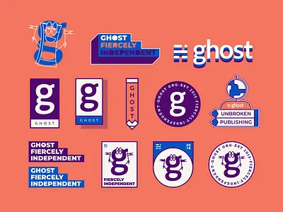 Ghost Sticker Set adobe illustrator bold branding colors conference graphic design graphics halftone illo illustration marketing obradovic nikola ond print promo stationery sticker vector visual webdesign