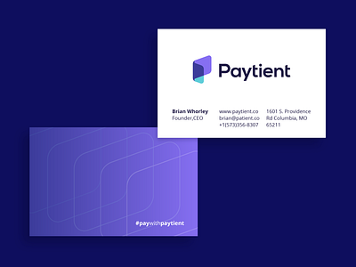 Paytient Business Cards a b c d e f g h i j k l m n branding brands paytient pattern gradient business card logos brand vadim carazan medical care bill bils money transfer help caring o p q r s t u v w x y z p logo monogram icon print wallet pay patient payment