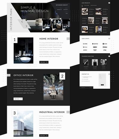 Interior web page design concept minimalistic presentation design simple design simplicity typogaphy ux uxdesign uxui uxui design uxuidesign web design webdesign website website design