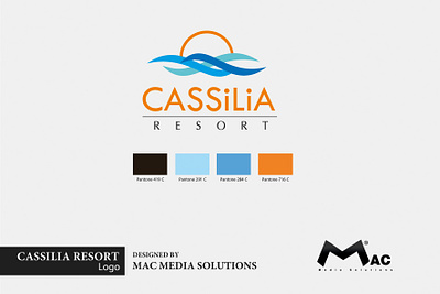 Cassilia Resort branding design illustration logo vector