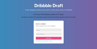 Dribbble Draft draft expire