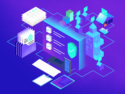 Isometric Illustration. art branding claimcolony claimmanagement claims graphics heroheader illustration insurance isometric illustration productpage ui uidesign ux webapp webpage