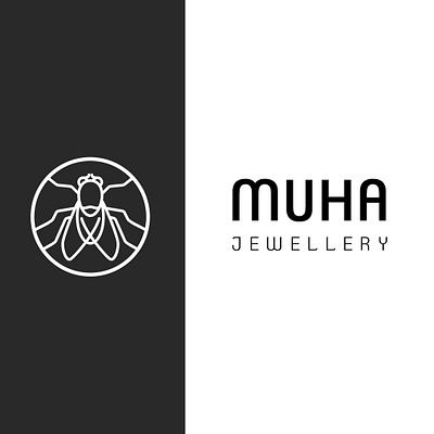 Muha Jewellery Logo branding design icon logo typography