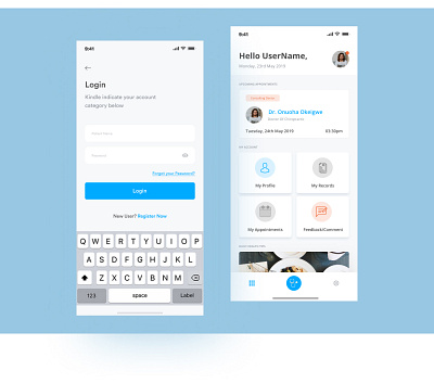 Medical Application health interface design medical app mobile app design product design user interface