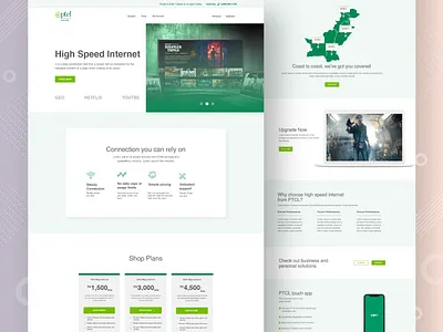 PTCL Website Landing Page Redesign clean ui iso landingpage ptcl redesign redesign. webdesign website