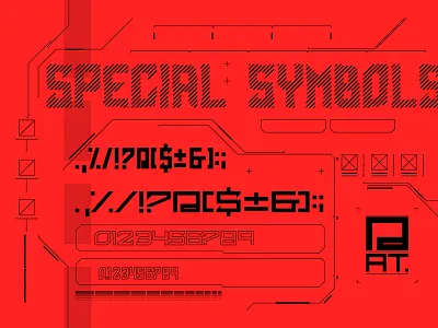 Cyber Grotesk Symbols 1980 cyber cyberpunk font future futurism game ui hud interface letter retro sanserif scifi tech technology typography vector
