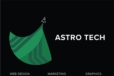 Astro Tech Business Card astro branding business card computer design graphic illustration logo marketing space spaceship tech