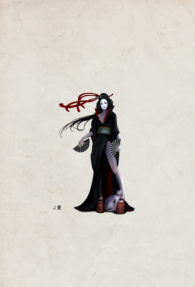 Feudal Japan,Geisha challenge character character design clip studio paint manga