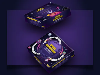 space game packaging advertising box packaging branding colourfull game design graphic design illustration packaging product design vectors