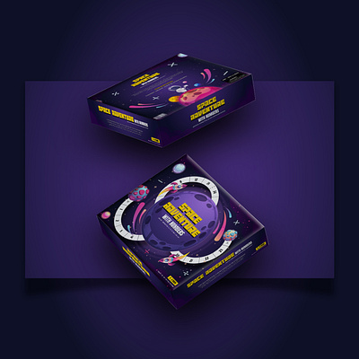 space game packaging advertising box packaging branding colourfull game design graphic design illustration packaging product design vectors