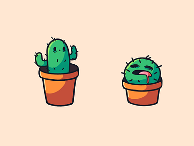 Cactus Buddies cacti cactus cactuses cartoon cartoony digital digital art digital drawing drawing flower gree photoshop plant
