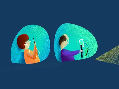 Modern life cellphone character character design characterdesign characters design digital driving graphic design illustration vector