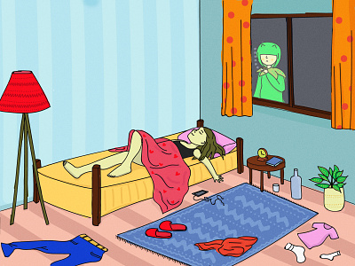 GOOD NIGHT animation cartoon design girl character girls girls night out illustration