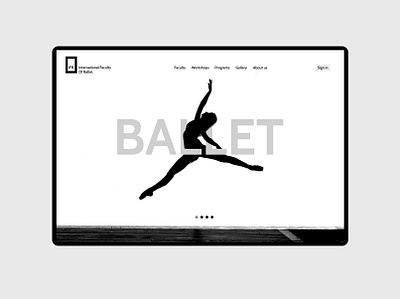 Ballet Ui adobe xd daily ui photoshop typography ui ui ux ui 100day ui design