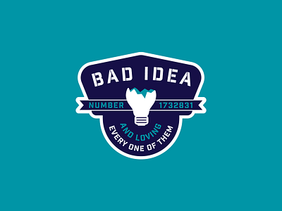 Bad Idea badges branding icon identity illustration jay master design light bulb logo package packaging typography