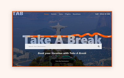 Take A Break app branding character design html illustration interaction interface logo travel travel app travelling travelling website trip ui ux web website