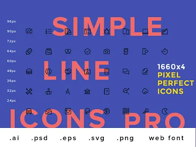 Simple Line Icons Pro filled icon icon set icons icons pack line minimalist outlines stroke thin vector