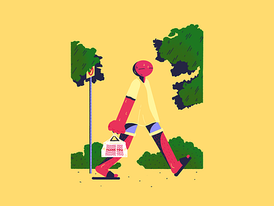 Late Summer Vibes – 1🚶‍♂️ character chill drawing illustration summer summertime vibes walk