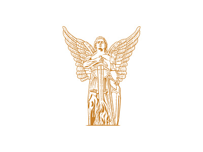 st michael archangel angel archangel illustration logo st michael archangel vector vintage wing