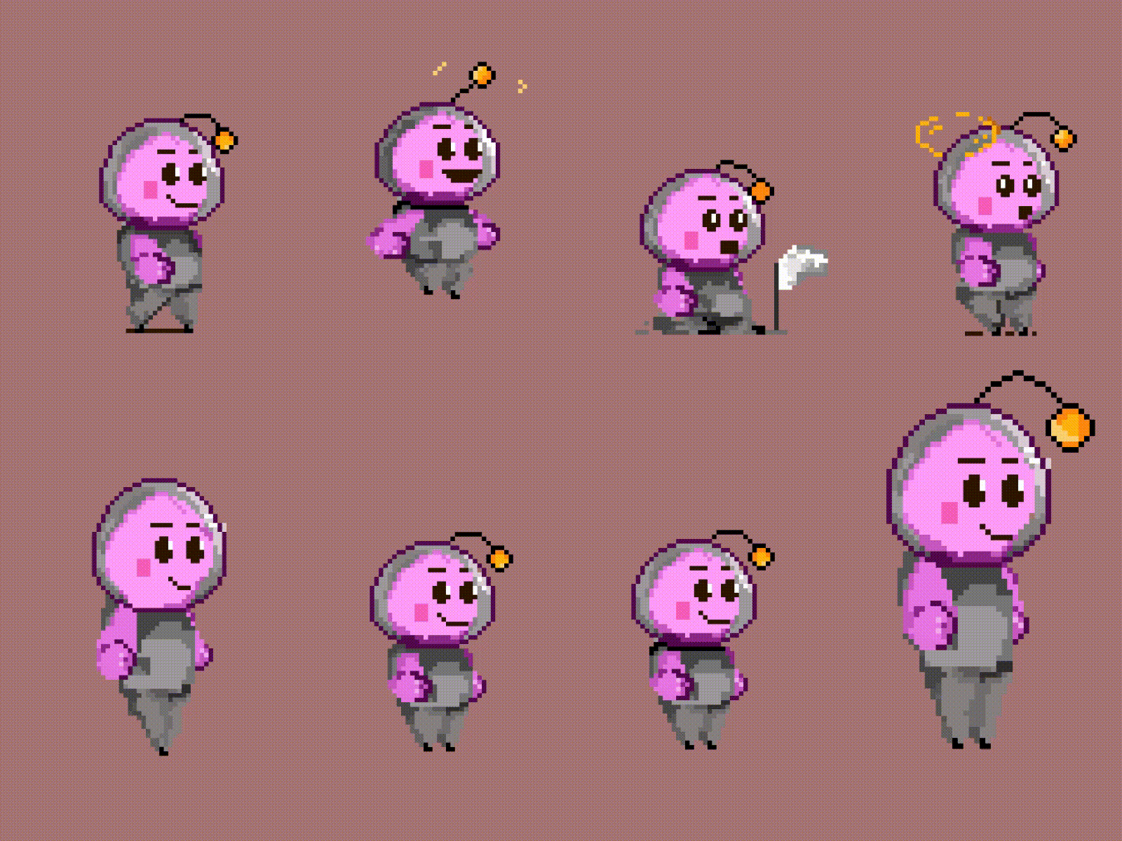 Astronaut Pixel (boy) aftereffects alien animated animation art artwork design gif illustration motion design