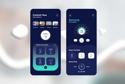 Smart Home Remote App app concept appdesign apple color concept design conceptual control design design trends experimental exploration home screen remote control smart home timer app tv remote ui uidesign userinterface ux