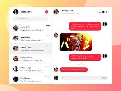 Daily UI #13 Direct Messaging dailyui design sketchapp ui ui design ux ux design