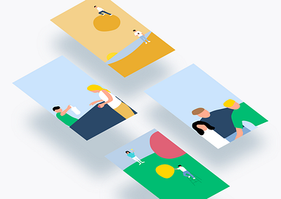 Illustrations branding clean color design flat illustration minimalism minimalist ui website