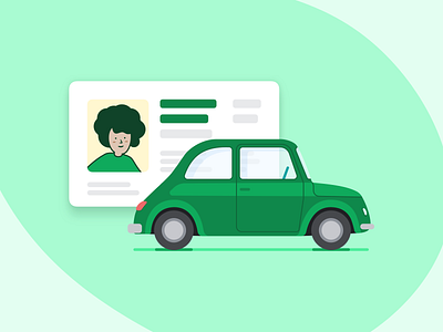 Driver Illustration branding car concept design green illustration instacart ui vector