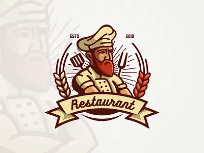 chef logo design brand branding character designs esport games illustration logo mascot masculine