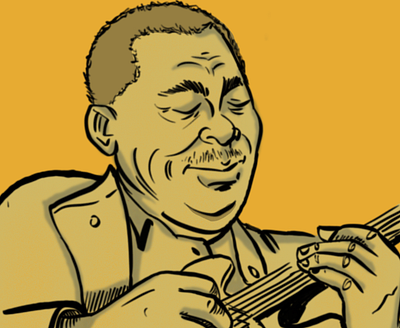 BB king illustration ipad portrait procreate