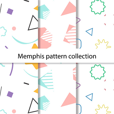 Memphis pattern design flat flat design graphic design illustration pattern pattern design vector web