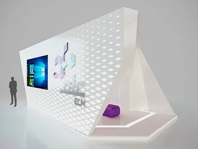 Elm Stand Booth 3d branding event exhibition interior stand
