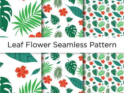 seamless pattern set design flat design graphic design illustration leaf pattern pattern pattern art pattern design seamless pattern set vector web