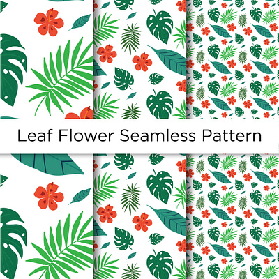 seamless pattern set design flat design graphic design illustration leaf pattern pattern pattern art pattern design seamless pattern set vector web