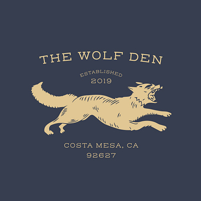 THE WOLF DEN art branding clean design identity illustration illustrator lettering logo minimal