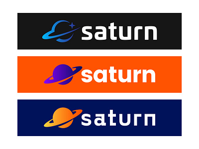 Saturn Logos Concepts design flat gradient icon illustration learning app logo saturn school typography vector